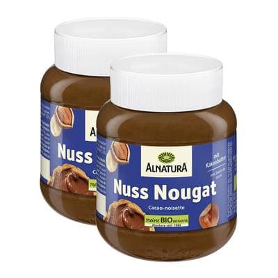 Alnatura Pâte tartiner Cacao noisettes bio, Lot de 2x400g