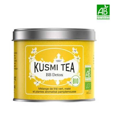 Kusmi Tea Thé vert "BB Detox" bio - Boîte vrac en métal, 100g