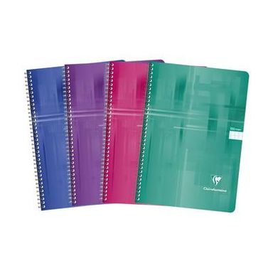 Clairefontaine Cahier à spirales  A4 21x29,7 cm grands carreaux, 100  pages