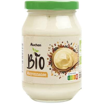 Auchan BIO Mayonnaise à la moutarde de Dijon Bio en bocal, 250g