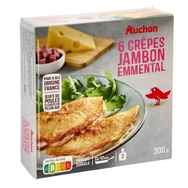 Auchan Crêpe jambon emmental, 300g