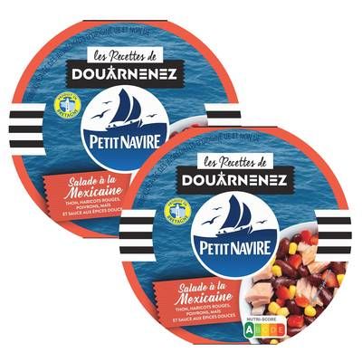 Petit Navire Salade à la Mexicaine - Thon, haricots rouges, maïs, Lot de 2x220g