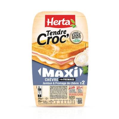 Herta Croque-Monsieur Maxi Jambon & Fromage de Chèvre, 2x155g