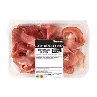 Auchan Le Charcutier Chiffonnade de speck, 80g