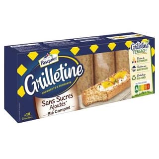 Pasquier Tartine Grilletine Blé Complet, 255g