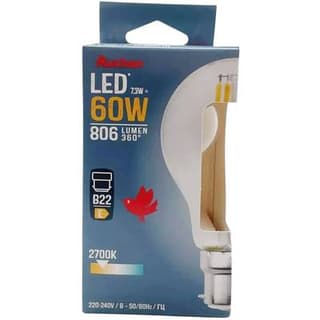 Auchan Ampoule B22 - 7,3W Blanc Chaud claire, B22 60W