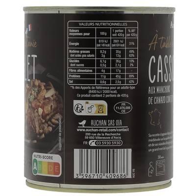 3596710409686 - Auchan Terroir - Cassoulet aux manchons de canard confits
