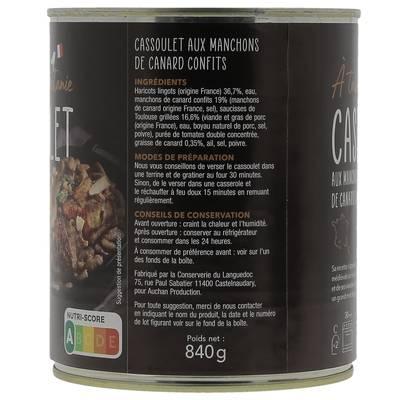3596710409686 - Auchan Terroir - Cassoulet aux manchons de canard confits