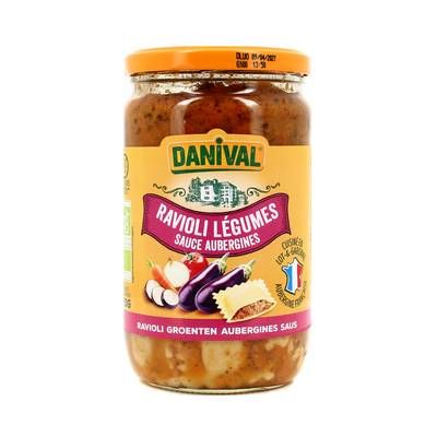 Danival Ravioli légumes sauce aubergines bio, 670g