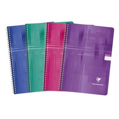 Clairefontaine Cahier à spirales A4 21x29,7 cm petits carreaux, 100  pages