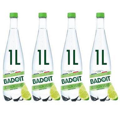 Badoit Aux arômes naturels de citron vert, Lot de 4x1L