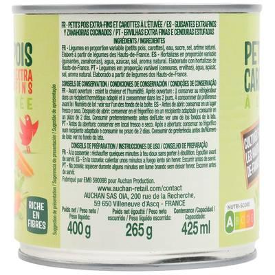 3596710467716 - Auchan - Petits pois carottes extra-fins à l'étuvée