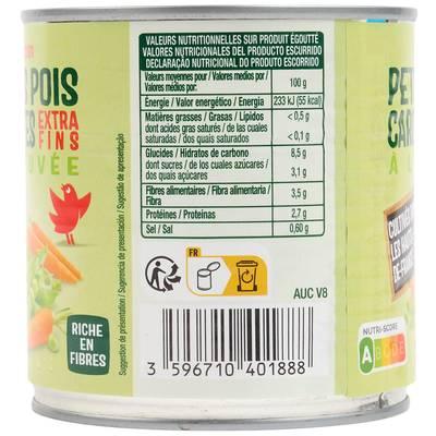 3596710467716 - Auchan - Petits pois carottes extra-fins à l'étuvée