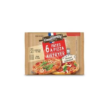 Croustipâte Pâtes à Pizza Ronde et Moelleuse Air Fryer, 6x65g