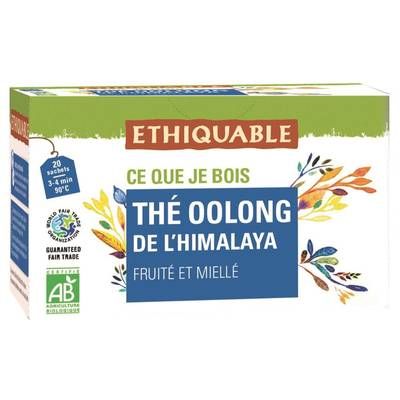 Ethiquable - Commerce Equitable Thé Oolon Bio d'Himalaya- 20 sachets, 36g