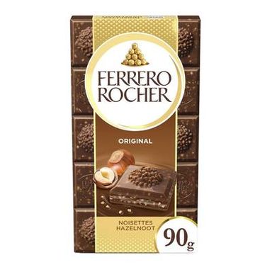 Ferrero Rocher Tablette chocolat rocher au lait, 90g