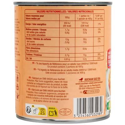 3254560032989 - Auchan - Ravioli pur boeuf viande bovine origine France
