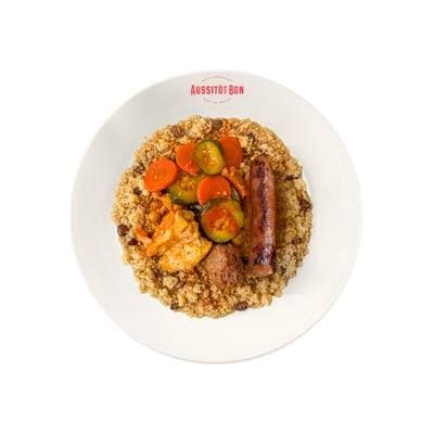 Aussitôt Bon Couscous à la Royale viande et légumes mijotés, 525g