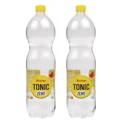 Auchan Soda tonic zéro, Lot de 2x1,5L