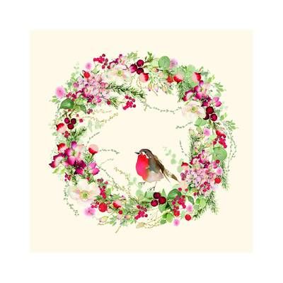 Paperproducts Design Serviettes en papier Beautiful Christmas Wreath cream, 20 serviettes de 33 x 33 cm