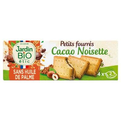 Jardin Bio Etic Biscuits fourrés au cacao noisettes bio, 8 biscuits - 200g