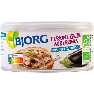 Bjorg Veggie Terrine Veggie d'Aubergine bio en conserve, 130g