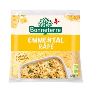 Bonneterre Emmental rapé bio, 400g