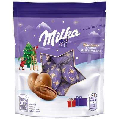 Milka Bonbons Fourrés Lait Alpin, 86g