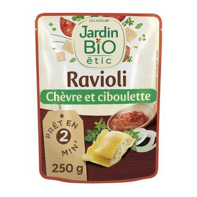 Jardin Bio Etic Ravioli Chèvre Ciboulette Bio, 250g