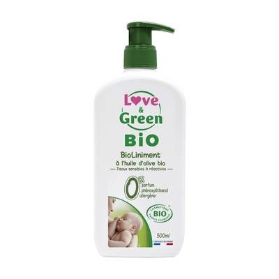 Love & Green Bioliniment à l'huile d'olive bio, 500ml