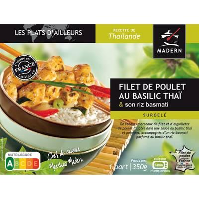 3355570003393 - Madern - Poulet au basilic Thai et son riz Basmati