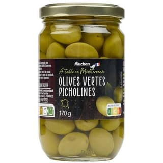 Auchan Terroir Olives vertes picholines, 170g