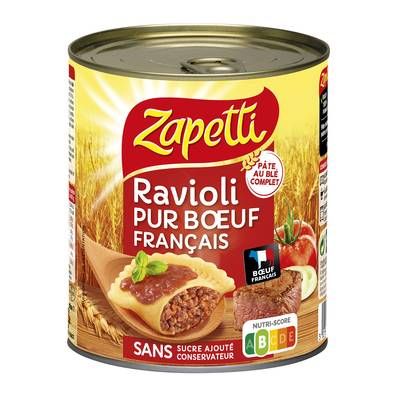 Zapetti Ravioli pur Boeuf au Blé Complet, 800g