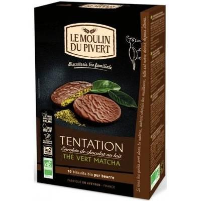 3268350120794 - Le Moulin du Pivert - Biscuits Tentation Thé Vert Matcha Chocolat Bio