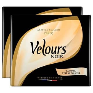 Velours Café moulu velours noir arabica exclusif doux, Lot de 4x250g