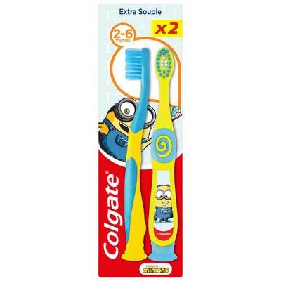 Colgate Brosses à dents junior extra souples 2-6 ans, 2  pièces