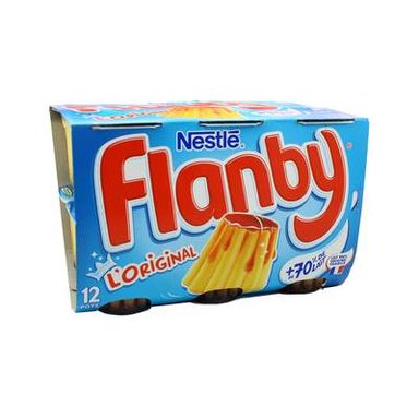 Flanby Flan Vanille Nappé Caramel, 12x100g