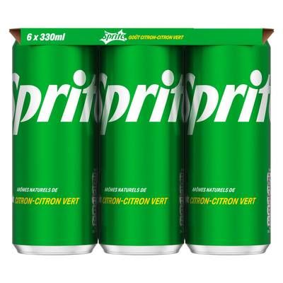 Sprite Boisson gazeuse aromatisée citron citron vert, 6x33cl