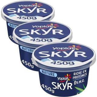 Yoplait Skyr Nature 0%mg, Lot de 3x450g