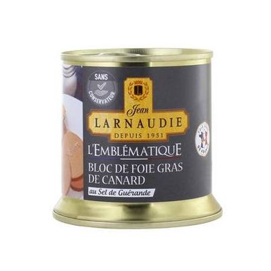 Larnaudie Bloc de Foie Gras de Canard au Sel de Guérande - L'Emblématique, 190g