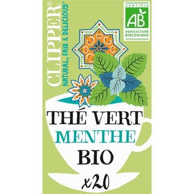 Clipper Thé Vert Menthe Bio, 20 sachets