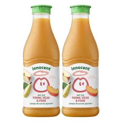 innocent Jus de Poires, Pommes & Pêches, Lot de 2x90cl