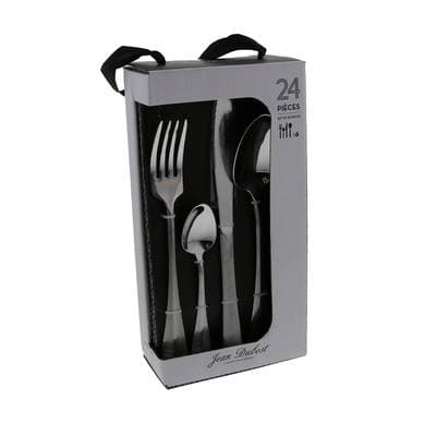 Jean Dubost Couvert en boite cadeau Acier inox, 24 pièces