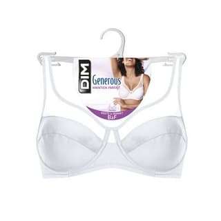 Dim Soutien-gorge à armatures Blanc Generous, Taille 95 D