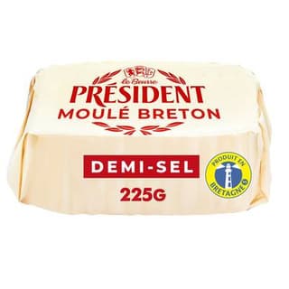 Président Beurre moulé demi sel, 225g