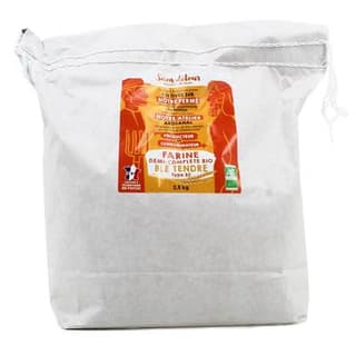 Sans Détour Farine bio demi-complète T80, Grand format 2,5KG