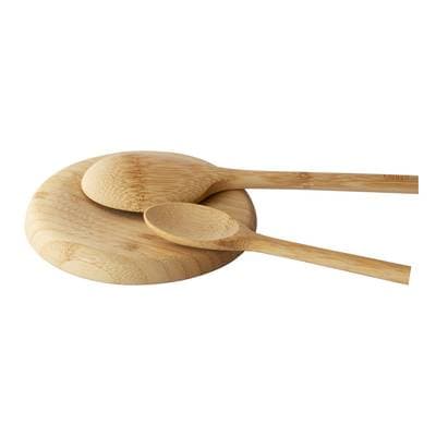 Pebbly Repose-cuillère naturel en bambou, 13,5 cm