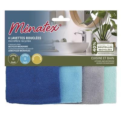3061050009297 - Ménatex - Lavettes microfibres bouclées lot de 4