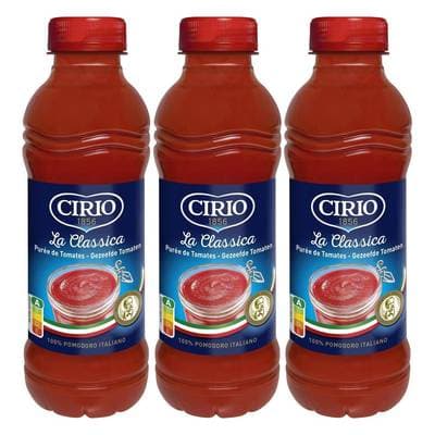 Cirio Purée de tomates - Passata - La classica, Lot de 3x540g
