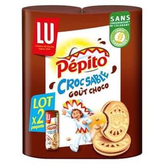 Pépito Croc sablé goût choco, 2x294g